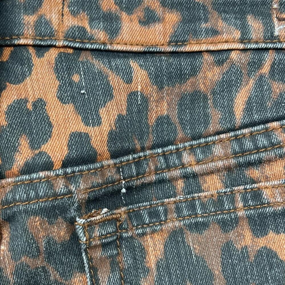 Leopard Print Skinny Jeans - Brown/Black - Picture 8 of 8